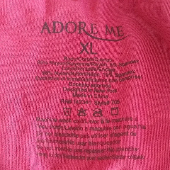 NWT Adore Me Dark Pink Elegant Pink Women's Nightgown Nightie XL - Picture 8 of 9